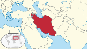 Kart over Den islamske republikk Iran