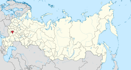 Die ligging van Lipetsk-oblast in Rusland.