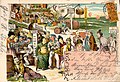 Carte postale allemande satirique décrivant les bas-fonds de Tsingtau 1898.
