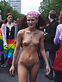 Image 36Nude woman at Christopher Street Day Berlin 2004 (from Nudity)