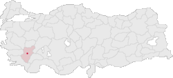 Denizli tartomány elhelyezkedése Törökország térképén
