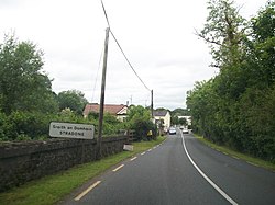 Entering Stradone on the R165 regional road