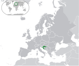 Localização de Croácia