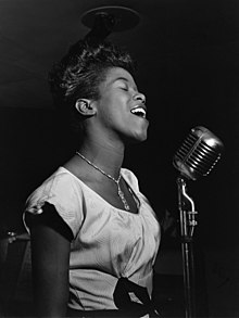 Sarah Vaughan, possibly at Cafe Society, NYC, ~August 1946, by William P. Gottlieb.