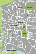 Map of central Kathmandu