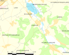 Carte de la commune de Charpont.