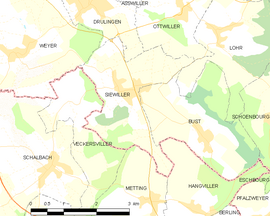 Mapa obce Siewiller