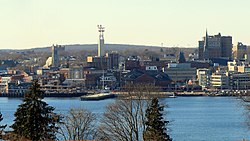 New London skyline from Fort Griswold