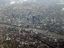 Southwark vanuit de lucht