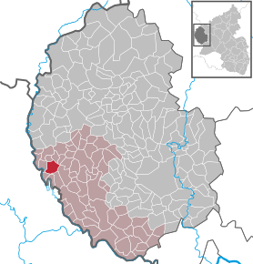 Poziția Rodershausen pe harta districtului Eifelkreis Bitburg-Prüm