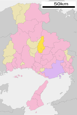 Location of Taka in Hyōgo Prefecture