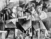 Albert Gleizes, 1912, Landschaft bei Paris, Paysage près de Paris, Paysage de Courbevoie