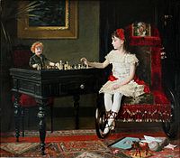 Александр Деметриус Гольц. Девочка с куклой, 1900