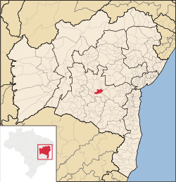 Localização de Ibicoara na Bahia