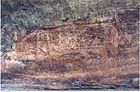 Kamena skrovišta Bhimbetka, slika na kamenu, kameno doba, Indija