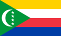 Drapeau actuel des Comores (depuis décembre 2001).