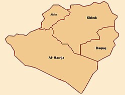 Distrikter i provinsen Kirkuk