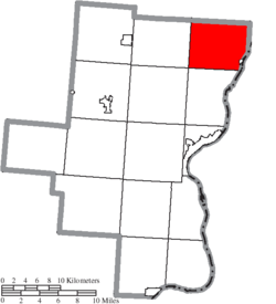 Location of Cheshire Township in Gallia County