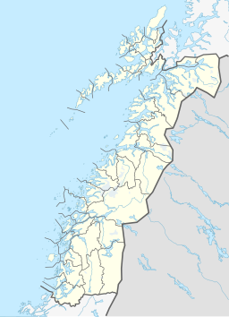 Sandnessjøens läge i Nordland fylke, Norge