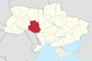Винницкая область на карте