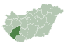 Map of Hungary highlighting Somogy County