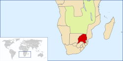 Південно-Африканська Республіка: історичні кордони на карті