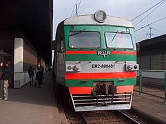 Электропоезд ЭР2-8004 на ст. Рига-Пассажирская, Латвийская ЖД