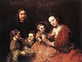 Семейный портрет кисти Рембрандта — обычно подчёркиваются нежные отношения между изображёнными.