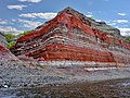 Image 14Layers of igneous rock from the Putorana Plateau. (from Siberian Traps)