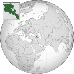 Location of Հայաստանի Հանրապետություն Hayastani Hanrapetutyun