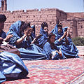 Берберки из союза племён санхаджи (Западная Сахара) на Национальном фольклорном фестивале в Марракеше, 1970 г.