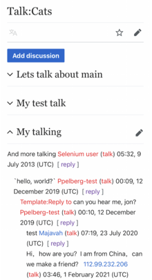 Screenshot of a discussion showing the [reply] buttons