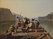 Джордж Калеб Бингем. «Плотогоны играют в карты», 1847