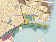 Map showing the terminal facility in 1910