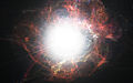 Image 23Artist's impression of dust formation around a supernova explosion. (from Cosmic dust)