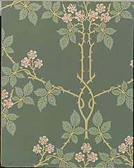 Wallpaper – Blackberry, pattern #388 – 1915–1917