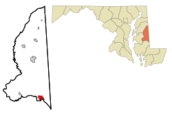 Location of Federalsburg, Maryland