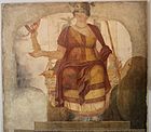 جدارية رومانية جصية (فريسكو) تصور فينوس جالسة فيما تسمى دي باربنيري تعود للقرن الرابع الميلادي