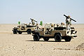 كتيبة مصرية في مركبة جيب مع نظام صواريخ إستريلا 2 خلال عملية درع الصحراء