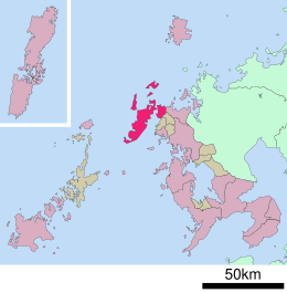 Hiradon sijainti Nagasakin prefektuurissa