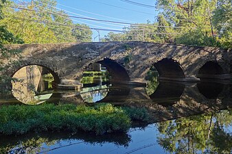 The Kingston Bridge (1798), built to replace one demolished by George Washington's troops to prevent British pursuit