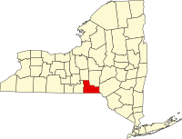 ブルーム郡の位置を示したニューヨーク州の地図