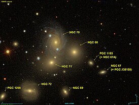Изображение группы галактик NGC 68.
