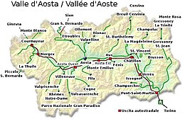 Valle d'Aosta – Mappa