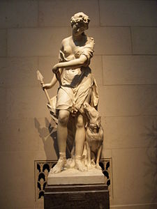 Companion of Diana, marble of 1726, in the National Gallery of Art