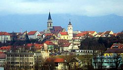 View of Our Lady of the Rosary Church and St. Cantianus Cathedral