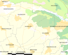 Poziția localității Uhlwiller
