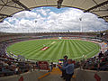 Image 20Cricket game at The Gabba, a 42,000-seat round stadium in Brisbane (from Queensland)