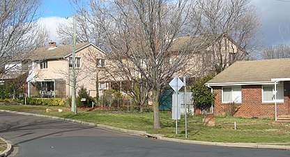 A residential street in Dickson
