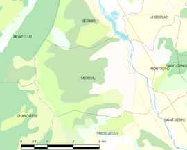 Mapa obce Méreuil